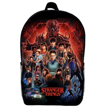 Рюкзак школьный Очень странные дела (School Gear bag Stranger Things 02) черный, 39 х 27 х 14 см