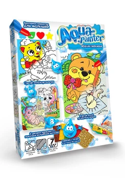 Водная раскраска с контурами Danko Toys Aqua painter Мишка рус AQP-01-07