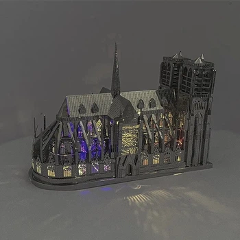 Металевий пазл 3D головоломка конструктор Нотр-Дам-де-Парі