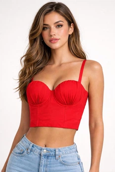 Женский гладкий корсет Izzy 02081-C Красный One Size (S/M)