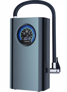 Портативный аккумуляторный автокомпрессор CHARGE PUMP CQB002 с LCD-дисплеем и высокоточным манометром