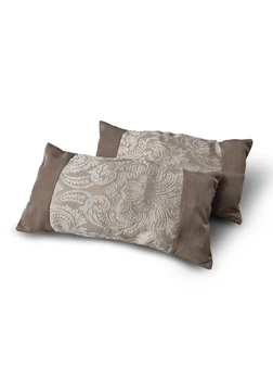 Комплект декоративных подушек Firanka Damask 42х23см 2шт светло-оливковые с бежевым (п_0835)