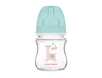 Бутылочка антиколиковая с широким горлышком 120 мл Canpol babies Easystart силиконовая, зелёная, Toys