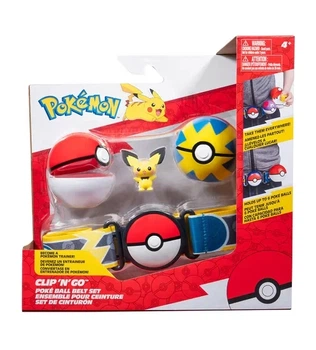 Ігровий набір POKEMON W15 - ПОЯС З ПОКЕБОЛАМИ ПІЧУ (пояс, 2 покеболі, ігрова фігурка)