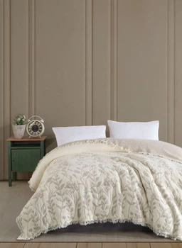 Муслінове покривало Moss Botanic Bej 230х250 см
