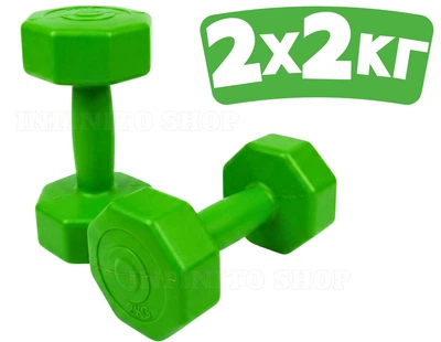 Гантели композитные для фитнеса Infinito Fitness 2×2 кг (набор 4 кг)
