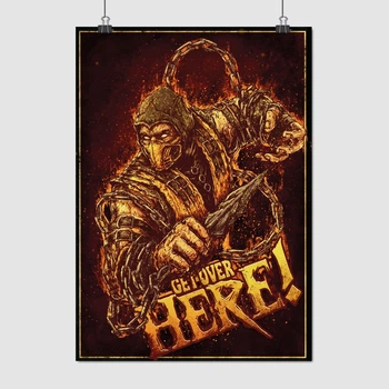 Постер Мортал Комбат, Скорпион, Mortal Kombat, Scorpion, A3 42×30 см (id0534)