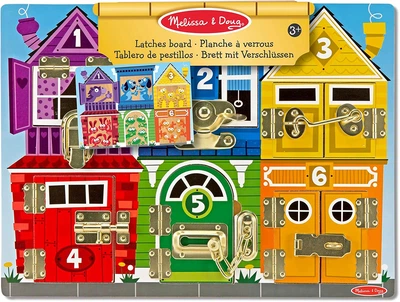Melissa & Doug: Деревянная доска с защелками