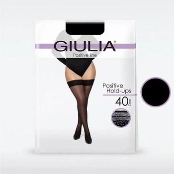 Чулки Giulia Positive Hold Ups 7 40 Den Nero (4823103000885)