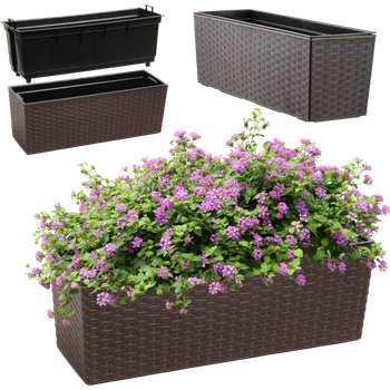 Балконний ящик з вставкою Kadax Murano 19 х 56 см Мокко (K3877)