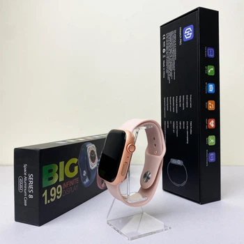 Умные часы Smart Watch Т800 Pro Max Розовые смарт часы для здоровья с пульсометром и шагомером (581548)