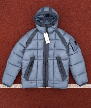 Зимній пуховик CP Company блакитного кольору з капюшоном, розмір М