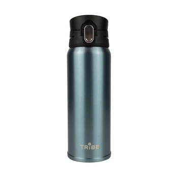 Термокружка Tribe Motion T-DD-0015 aqua 0.45 л метал з ручкою та трубочкою (T-DD-0015)