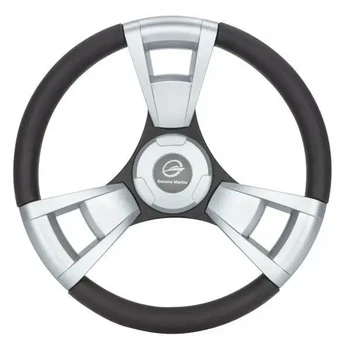 Рулевое колесо GM 350 мм черный полиуретан анодированный алюминий (GM-EP-W3002)