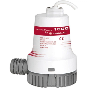 Помпа трюмна Europump II 1000 12 В 64 л/хв максимальна висота підйому 4,5 м (RINA DIP022708Y2)