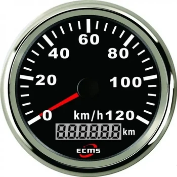 Спидометр ECMS CMS3-BS-120KL черный диаметр 85 мм со счетчиком моточасов (CMS3-BS-120KL)