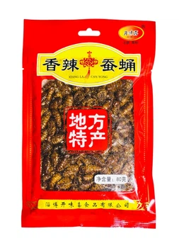 Куколки шелкопряда - хрустящие жареные и острые 80 g | Latiao Insects Sichuan
