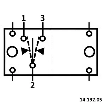Выключатель клавишный CARLING SWITCH Contura II IP56 ON-OFF-ON 4 клеммный для гидравлических трапов и якорной