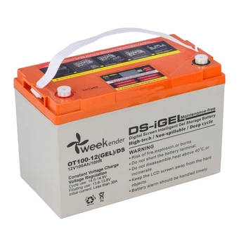 Гелевый аккумулятор Weekender 100Ah 12V серо-оранжевый с дисплеем