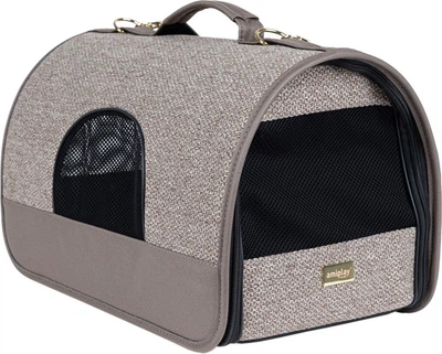 Torba transportowa dla psów Amiplay Milano M Beżowa (5907563311107)