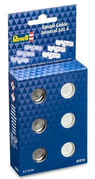 Zestaw farb modelarskich Revell Email Color General Set 4 Matt/Gloss 6 x 14 ml (4009803322162)