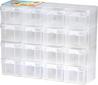 Zestaw pojemników Hama do przechowywania koralików 16 szt. 6760 (028178067601)