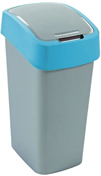 Кошик для сміття Curver Flip Bin Cрібно-блакитний 50 л 217818 (3253922172158)