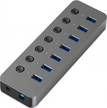 Hub USB ExtraDigital USB A 3.0 - 7 x USB 3.0 Grey (9990000913480)