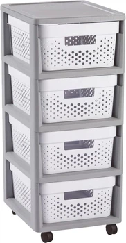 Regał ażurowy Curver Infinity 4x11L Szary 231556 (3253924356006)