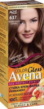Стойкая крем-краска для волос Avena Color Gloss 637 Карамельный 135 мл (4823115507129)