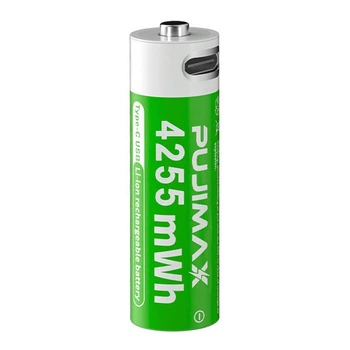 Акумуляторна батарея AA 4255mWh 1.5V Li-ion з USB Type-C Pujimax (16232)