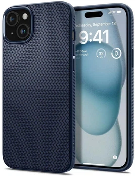 Чехол панель Spigen OEM GC Liquid Air with MagSafe MagFit для Apple iPhone 13 / iPhone 14 Navy Blue