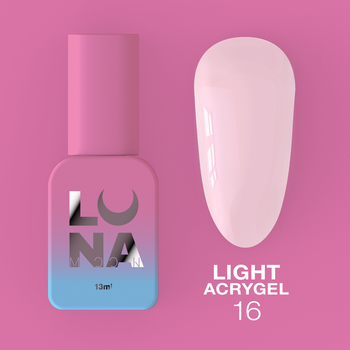 Жидкий гель LUNAMoon Light Acrygel №16 – 13 мл для укрепления и доращивания ногтей