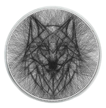 Картина нитками ArtLover Волк string art 45 см