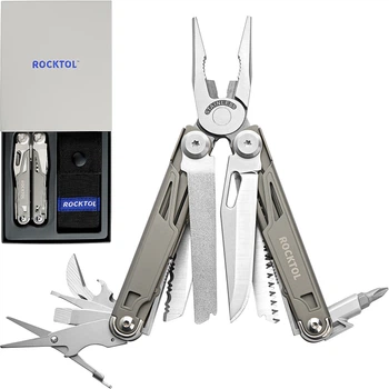 Мультитул Rocktol SK02VG 19-в-1 з титановим покриттям та нейлоновим чохлом в подарунковій коробці (4009504)