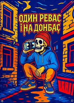 Баннер «Один Ревас и на Донбасс» 900х600 мм