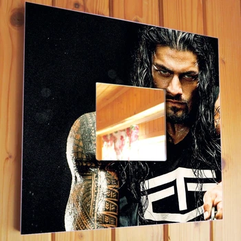 Декоративное зеркало "Рестлер Роман Рейнс. Roman Reigns" подарок для фанатов реслинга WWE, украшение интерьера бара, кафе, спорт и фитнес клуба