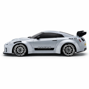 Машинка на радиоуправлении Nissan 1:24 (серая, 4WD, 2.4 GHz, дрифт, LED-подсветка, аккумуляторная)