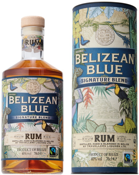 Ром Belizean Blue Signature Blend 0.7 л 40% у подарунковій упаковці (8719689981976)