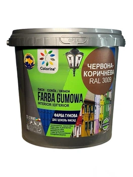 Гумова фарба для дахів Colorina 1,2 кг (RAL 3009 червоно-коричнева)