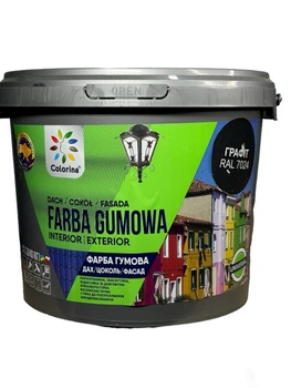 Краска резиновая для крыш Colorina 3,6 кг (RAL 7024 графит)