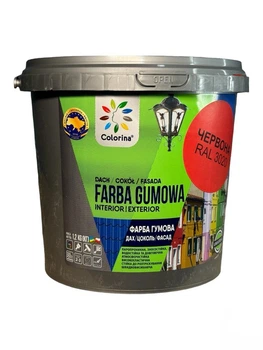 Резиновая краска для крыш Colorina 1,2 кг (RAL 3020 красная)