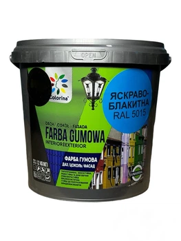 Гумова фарба для дахів Colorina 1,2 кг (RAL 5015 яскраво-блакитна)