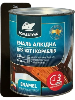 Эмаль алкидная Корабельна ПФ-115 2.8 кг хаки