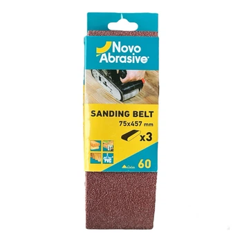 Лента шлифовальная абразивная NovoAbrasive Р60 75*457мм (3 шт.)