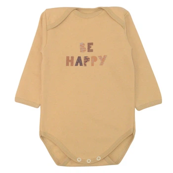 Боди детский начес Арлекин Be happy 6220-042 44 68 см Бежевый