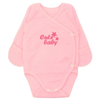 Боди для девочки начес Арлекин Cute baby 6178-042 36 56 см Светло-розовый