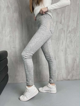 Утепленные лосины на меху 5XL меланж (105)