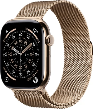 Smartwatch Apple Watch Series 11&nbsp;GPS + Cellular 46mm&nbsp;Gold Titanium Case with Gold Milanese Loop M/L (MFD84)