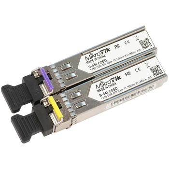 Модуль SFP MikroTik S-4554LC80D пара (1.25G Single Mode, LC, до 80км) ( 18875 )
